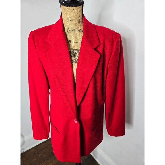 Vintage Classic Red Wool Blazer - Picture 16 of 16